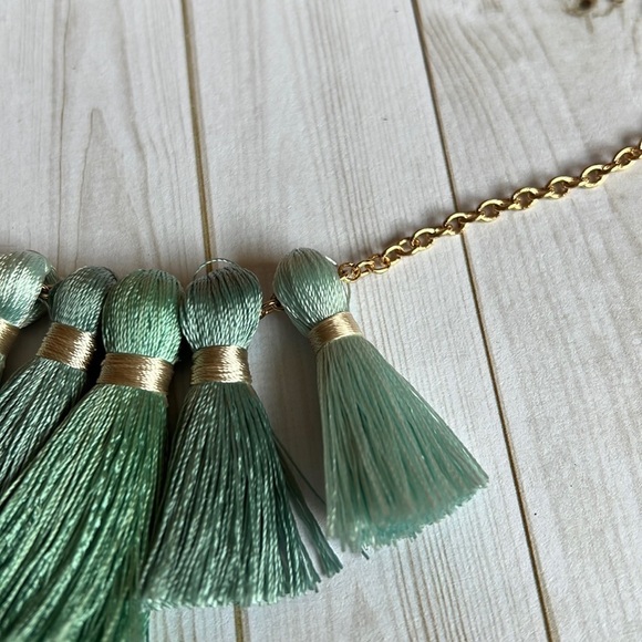 NWT Miss Ivory Pearl Tassel Necklace Golf Turquoise - Picture 5 of 5